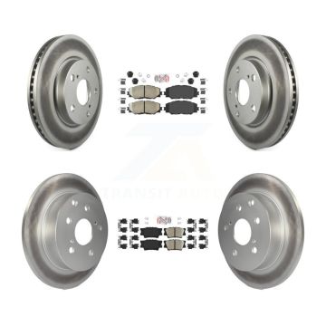 Front Rear Ceramic Pads And Coated Disc Brake Rotors Kit For Toyota RAV4 Lexus HS250h KGA-101203