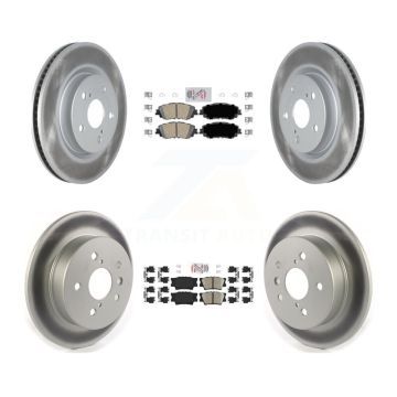 Front Rear Ceramic Pads And Coated Disc Brake Rotors Kit For Toyota Camry KGA-101207