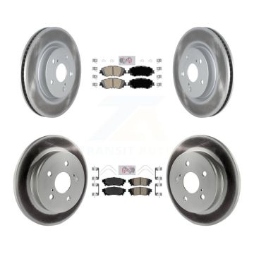 Front Rear Ceramic Pad & Coated Brake Rotor Kit For Toyota RAV4 Camry Corolla Cross Lexus KGA-101213