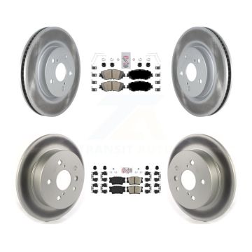 Front Rear Ceramic Pads And Coated Disc Brake Rotors Kit For Toyota Camry KGA-101214