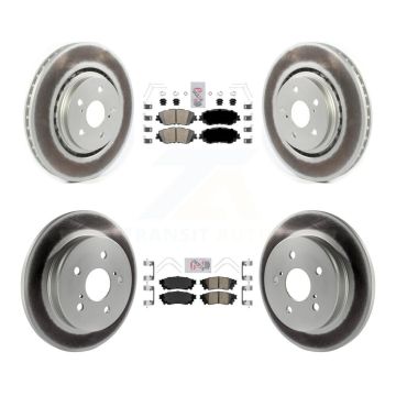 Front Rear Ceramic Pad Coated Brake Rotors Kit For 2020 Toyota Camry XSE With TRD Package KGA-101226