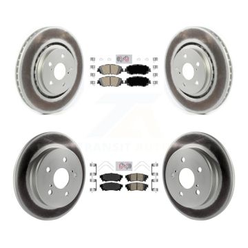 Front Rear Ceramic Pad Coated Brake Rotors Kit For 2020 Toyota Camry XSE With TRD Package KGA-101228