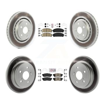 Front Rear Ceramic Pads And Coated Disc Brake Rotors Kit For Toyota Camry Avalon TRD KGA-101229