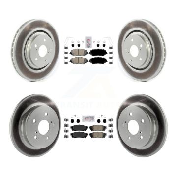 Front Rear Ceramic Pad Coated Brake Rotors Kit For 2020 Toyota Camry XSE With TRD Package KGA-101234