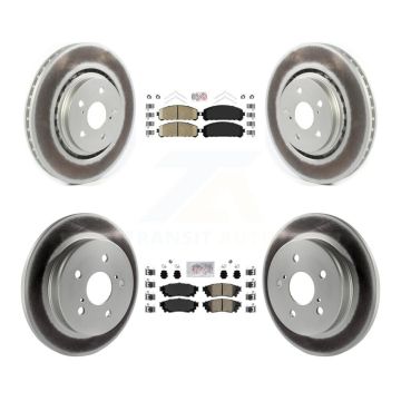 Front Rear Ceramic Pads And Coated Disc Brake Rotors Kit For Toyota Camry Avalon TRD KGA-101235