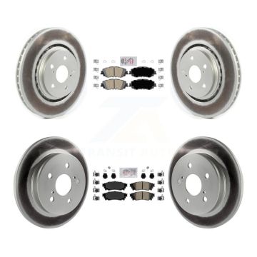 Front Rear Ceramic Pad Coated Brake Rotors Kit For 2020 Toyota Camry XSE With TRD Package KGA-101236