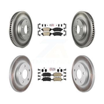 Front Rear Ceramic Pad Coat Brake Rotors Kit For Buick LaCrosse Pontiac Grand Prix Allure KGA-101244