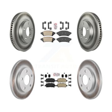 Front Rear Ceramic Pad Coat Brake Rotors Kit For Buick LaCrosse Pontiac Grand Prix Allure KGA-101245