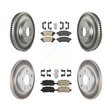Front Rear Ceramic Pad Coat Brake Rotors Kit For Buick LaCrosse Pontiac Grand Prix Allure KGA-101247