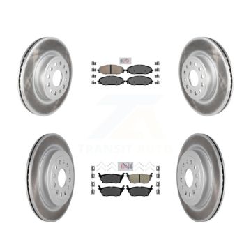 Front Rear Ceramic Pads And Coated Disc Brake Rotors Kit For Ram 1500 KGA-101249