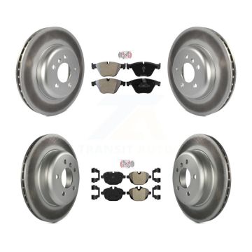 Front Rear Semi-Metallic Pad Coat Brake Rotor Kit For BMW 535i xDrive 535d ActiveHybrid 5 KGA-101252