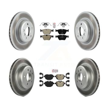 Front Rear Semi-Metallic Pads And Coated Disc Brake Rotors Kit For BMW 528i xDrive KGA-101253