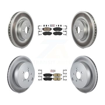 Front Rear Ceramic Pads And Coated Disc Brake Rotors Kit For Subaru Outback Legacy KGA-101256