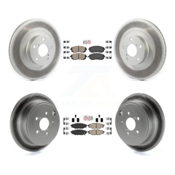 Front Rear Ceramic Pad Coated Brake Rotors Kit For Subaru Outback Forester Impreza Legacy KGA-101258