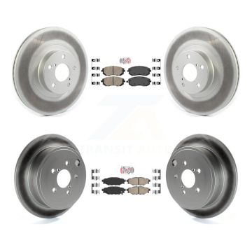 Front Rear Ceramic Pad Coated Brake Rotors Kit For Subaru Outback Forester Impreza Legacy KGA-101260