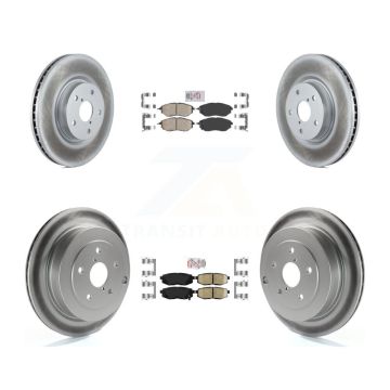 Front Rear Ceramic Pads And Coated Disc Brake Rotors Kit For Subaru Tribeca B9 KGA-101263