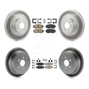 Front Rear Ceramic Pad Coated Brake Rotors Kit For Subaru Impreza Forester Outback Legacy KGA-101265