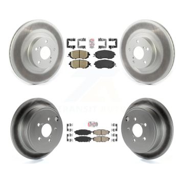 Front Rear Ceramic Pad Coated Brake Rotors Kit For Subaru Impreza Forester Outback Legacy KGA-101267