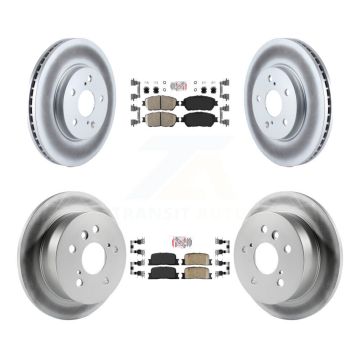 Front Rear Ceramic Pads And Coated Disc Brake Rotors Kit For 2002-2003 Lexus ES300 KGA-101280
