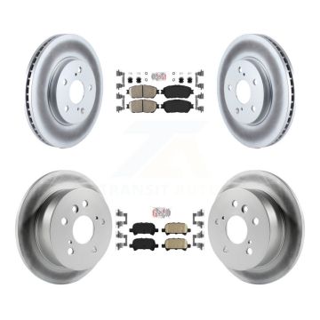 Front Rear Ceramic Pads And Coated Disc Brake Rotors Kit For Toyota Solara Avalon KGA-101286