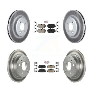 Front Semi-Metallic Rear Ceramic Pad Coat Brake Rotors Kit For 2015 Mini Cooper 2.0L/1.5L KGA-101295