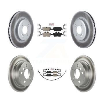 Front Semi-Metallic Rear Ceramic Pad Coat Brake Rotors Kit For 2015 Mini Cooper 2.0L/1.5L KGA-101299