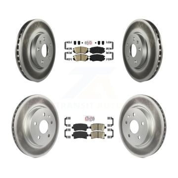 Front Rear Ceramic Pad Coated Brake Rotors Kit For Chevrolet Malibu Impala Buick LaCrosse KGA-101311
