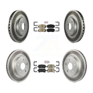 Front Rear Ceramic Pad Coated Brake Rotors Kit For Chevrolet Malibu Impala Buick LaCrosse KGA-101312