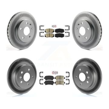 Front Rear Ceramic Pads And Coated Disc Brake Rotors Kit For Chevrolet Malibu Limited KGA-101313
