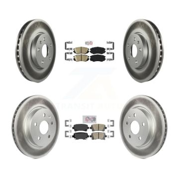 Front Rear Ceramic Pad & Coated Disc Brake Rotors Kit For Chevrolet Malibu Buick LaCrosse KGA-101314