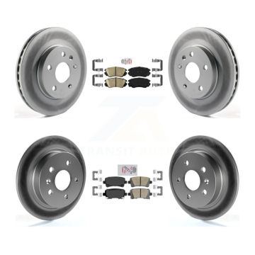 Front Rear Ceramic Pad Coat Disc Brake Rotor Kit For Chevrolet Malibu Naturally Aspirated KGA-101315