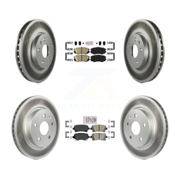 Front Rear Ceramic Pad & Coated Disc Brake Rotors Kit For Chevrolet Malibu Buick LaCrosse KGA-101317