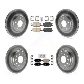 Front Rear Ceramic Pads And Coated Disc Brake Rotors Kit For Chevrolet Malibu KGA-101325