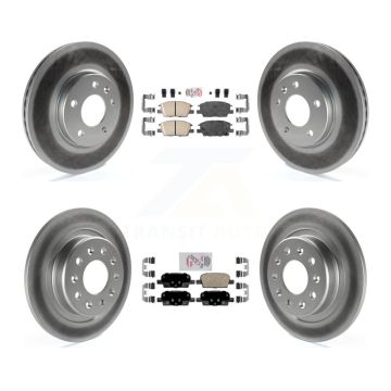 Front Rear Ceramic Pads And Coated Disc Brake Rotors Kit For Chevrolet Malibu KGA-101326