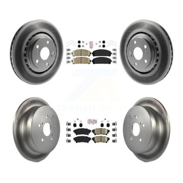 Front Rear Ceramic Pad Coat Disc Brake Rotor Kit For Toyota Sienna Highlander Lexus RX350 KGA-101330