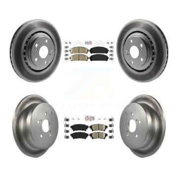 Front Rear Ceramic Pad Coat Disc Brake Rotor Kit For Toyota Sienna Highlander Lexus RX350 KGA-101331