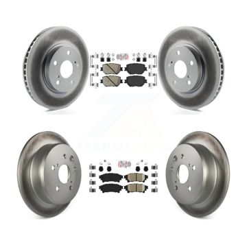 Front Rear Ceramic Pads And Coated Disc Brake Rotors Kit For Lexus IS250 KGA-101337