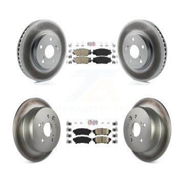 Front Semi-Metallic Rear Ceramic Pad Coated Brake Rotor Kit For Lexus IS250 Base with RWD KGA-101340