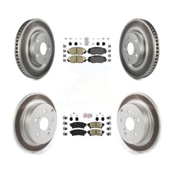 Front Rear Ceramic Pads And Coated Disc Brake Rotors Kit For 2016-2020 Toyota Mirai KGA-101346