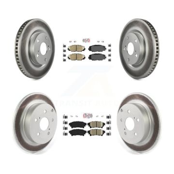 Front Rear Ceramic Pads And Coated Disc Brake Rotors Kit For 2016-2020 Toyota Mirai KGA-101347
