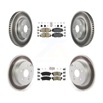 Front Rear Ceramic Pads And Coated Disc Brake Rotors Kit For 2016-2020 Toyota Mirai KGA-101348