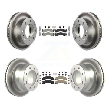 Front Semi-Metallic Rear Ceramic Pad Coat Brake Rotors Kit For Chevrolet Express 4500 GMC KGA-101349