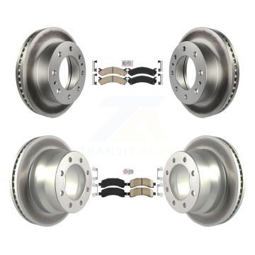 Front Rear Ceramic Pads And Coated Disc Brake Rotors Kit For Chevrolet Express 4500 KGA-101358