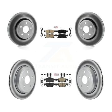 Front Rear Ceramic Pads And Coated Disc Brake Rotors Kit For Jeep Grand Cherokee WK KGA-101370