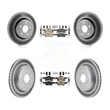 Front Rear Ceramic Pads And Coated Disc Brake Rotors Kit For Jeep Grand Cherokee WK KGA-101371