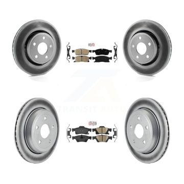 Front Rear Ceramic Pads And Coated Disc Brake Rotors Kit For Jeep Grand Cherokee WK KGA-101378