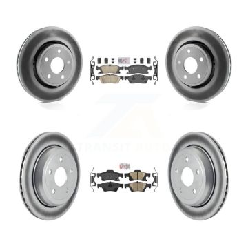 Front Rear Ceramic Pads And Coated Disc Brake Rotors Kit For Jeep Grand Cherokee WK KGA-101379