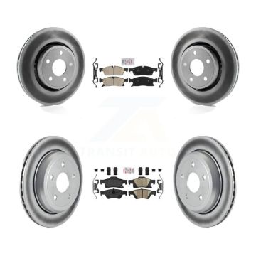 Front Rear Ceramic Pads And Coated Disc Brake Rotors Kit For Jeep Grand Cherokee WK KGA-101397