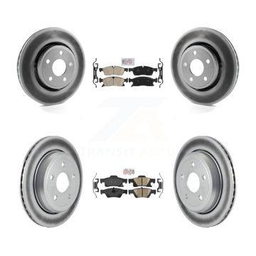 Front Rear Ceramic Pads And Coated Disc Brake Rotors Kit For Jeep Grand Cherokee WK KGA-101399