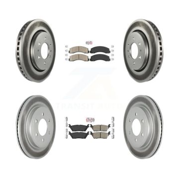 Front Rear Ceramic Pad Coated Brake Rotor Kit For Ford F-150 Expedition Lincoln Navigator KGA-101403